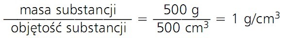 Gęstość substancji - przykład