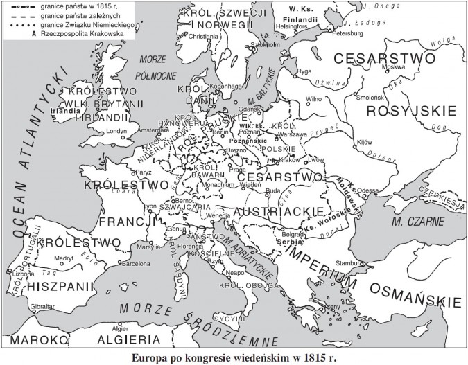 Europa po kongresie wiedeńskim w 1815 roku