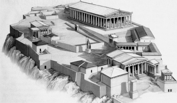 Współczesna rekonstrukcja ateńskiego Akropolu