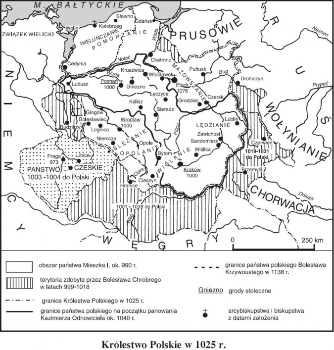 Królestwo Polskie w 1025 r.