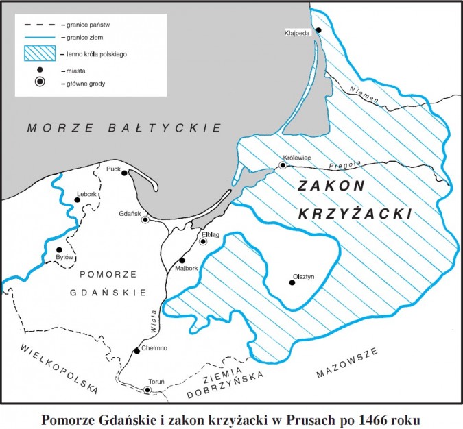 Pomorze Gdańskie i zakon krzyżacki w Prusach po 1466 roku