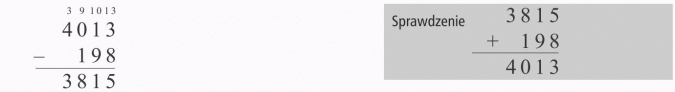 Odejmowanie pisemne.
