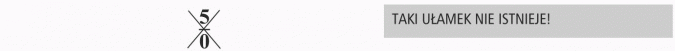 Ułamek jako część całości. 5/0 - taki ułamek nie istnieje!