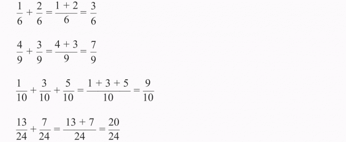 Dodawanie ułamków zwykłych.