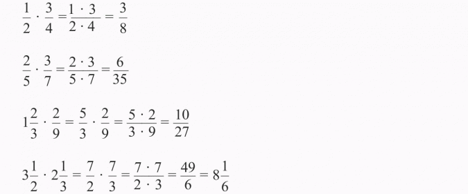 Mnożenie ułamków.