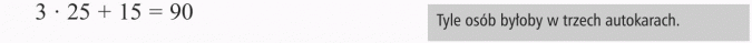 Obliczanie wartości liczbowych wyrażeń algebraicznych. Tyle osób byłoby w trzech autokarach.