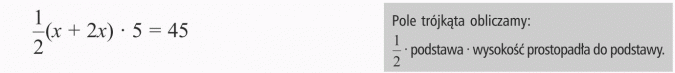 Rozwiązywanie zadań tekstowych. Pole trójkąta obliczamy: 1/2 x podstawa x wysokość prostopadła do podstawy.