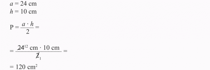 Zastosowanie wzorów na pola figur.