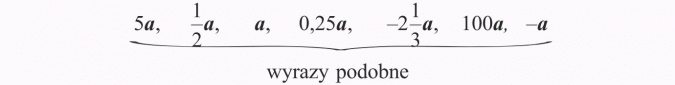Dodawanie i odejmowanie sum algebraicznych. Wyrazy podobne.
