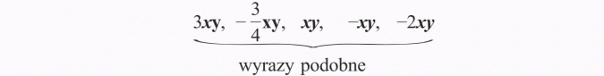 Dodawanie i odejmowanie sum algebraicznych. Wyrazy podobne.