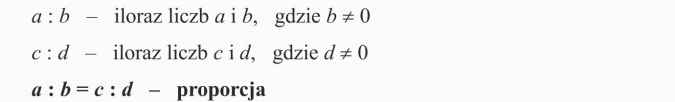 Proporcja i jej własności. Iloraz liczb a i b. Iloraz liczb c i d. Proporcja.