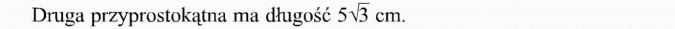 Twierdzenie Pitagorasa. Druga przyprostokątna ma długość ... cm.