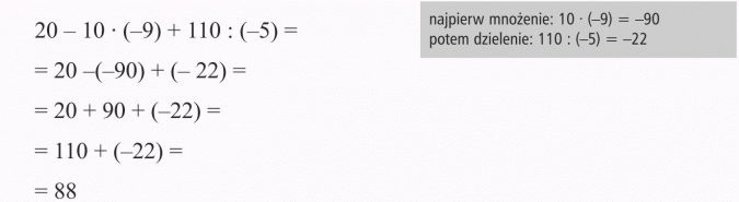 Działania na liczbach wymiernych. Najpierw mnożenie, potem dzielenie.