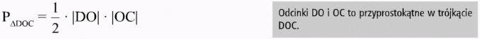 Graficzna ilustracja układu równań. Odcinki DO i OC to przyprostokątne w trójkącie DOC.