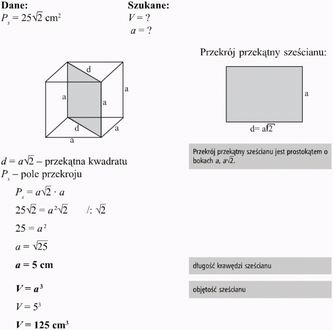 Pole Powierzchni Sześcianu Wynosi 216 Dm Graniastosłupy - Matematyka - Opracowania.pl