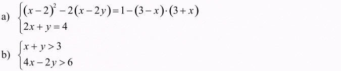Układy równań i nierówności liniowych.