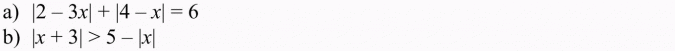 Równania i nierówności z wartością bezwzględną.