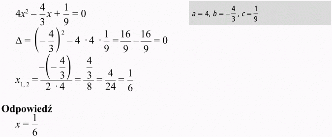 Równania i nierówności kwadratowe.