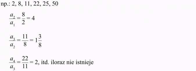 Ciąg geometryczny. Iloraz nie istnieje...