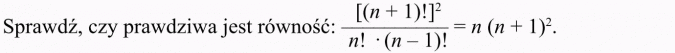 Permutacje. Sprawdź, czy prawdziwa jest równość...