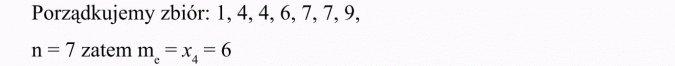 Elementy statystyki. Porządkujemy zbiór: 1, 4, 4, 6, 7, 7, 9...