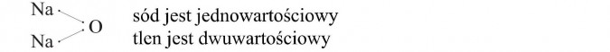 Sód jest jednowartościowy. Tlen jest dwuwartościowy.