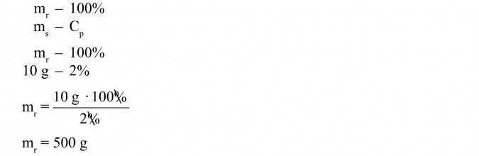 Stężenie procentowe roztworu.