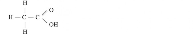 Charakterystyka kwasów karboksylowych. Kwas etanowy (octowy) - wzór strukturalny.