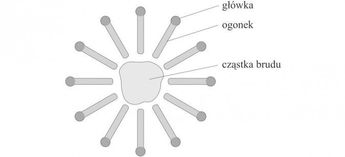 Mydła. Główka, ogonek, cząstka brudu.