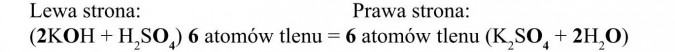 Lewa strona, prawa strona. 6 atomów tlenu.