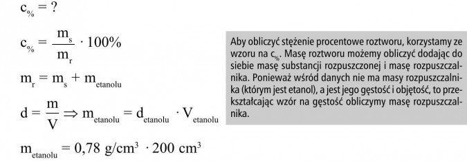 Zadania Stezenie Procentowe Stężenie procentowe - Chemia - Opracowania.pl